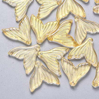 Transparent Spray Painted Glass Pendants X-GLAA-S190-009A-04-1
