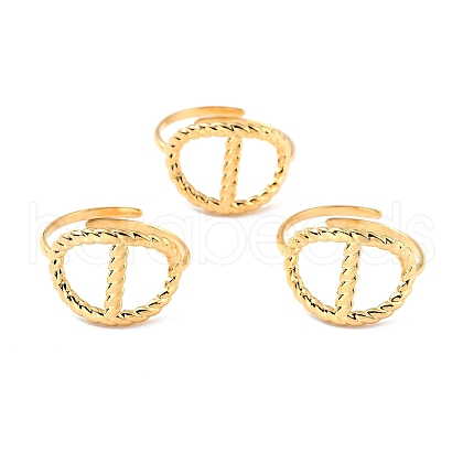Ion Plating(IP) Adjustable 304 Stainless Steel Finger Rings RJEW-L102-10G-1