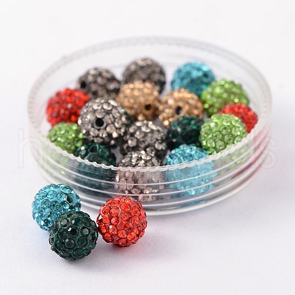 Grade A Rhinestone Pave Disco Ball Beads RB-Q104-M-1