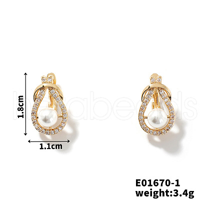 Mother's Day Jewellery Summer Chic Imitation Pearl Ear Studs Fashion European American Style Earrings CK5896-1-1