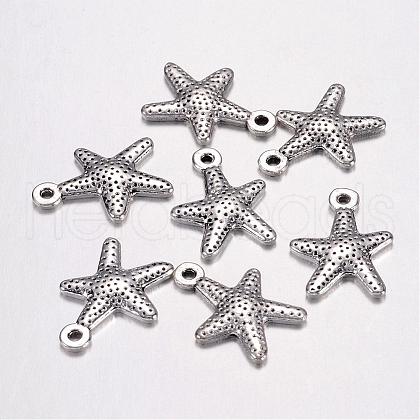 Tibetan Style Alloy Starfish/Sea Stars Pendants X-LF0463Y-1