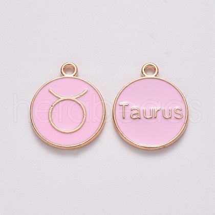 Alloy Enamel Pendants X-ENAM-S124-01B-09C-1