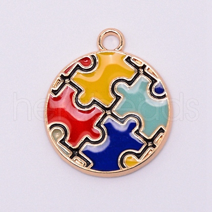Alloy Enamel Pendants ENAM-TAC0011-47LG-RS-1