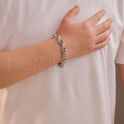 Hip-pop Style 304 Stainless Steel Rope Chains Bracelets for Men Women BJEW-Z105-01P-1