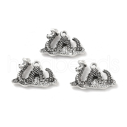 Tibetan Style Alloy Animals Pendants PALLOY-V007-01AS-07-1