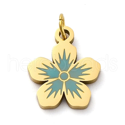 304 Stainless Steel Enamel Charms STAS-E550-71G-03-1