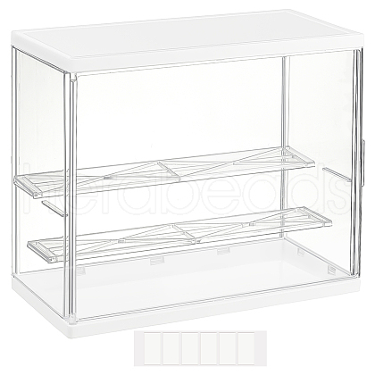 Assembled Rectangle Acrylic Action Figures Display Boxes ODIS-WH0017-096B-1