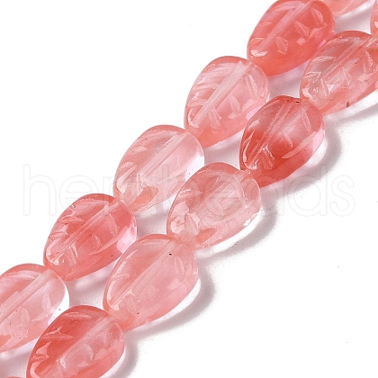 Cherry Quartz Glass Beads Strands G-M418-A04-01-1