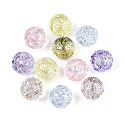 UV Plating Transparent Acrylic Beads TACR-N020-02-1