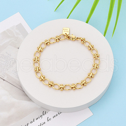 Brass Chain Bracelets BJEW-N032-03G-1
