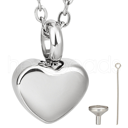 CREATCABIN Stainless Steel Urn Ashes Necklace NJEW-CN0001-03P-1