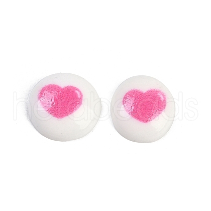 Flat Round Cartoon Resin Cabochons CRES-Q009-01F-1