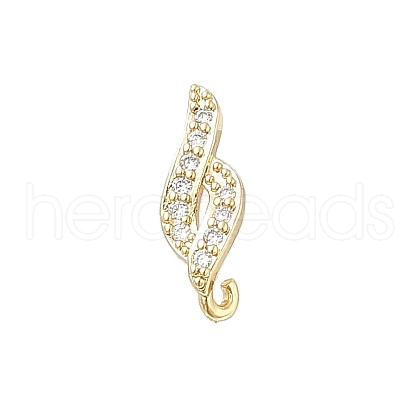 DIY Brass Micro Pave Cubic Zirconia Earring Findings KK-E791-16G-1