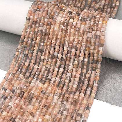 Natural Multi-Moonstone Beads Strands G-L587-C05-02-1