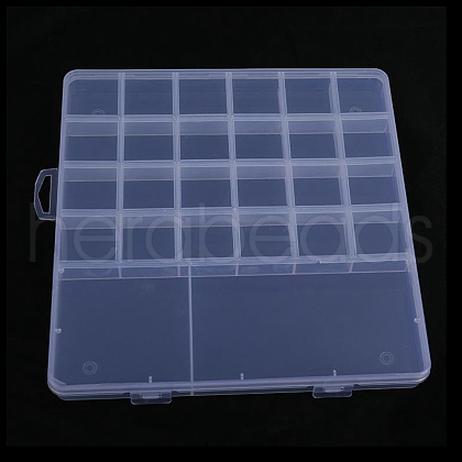 Transparent Plastic Bead Containers CON-YW0001-49A-1