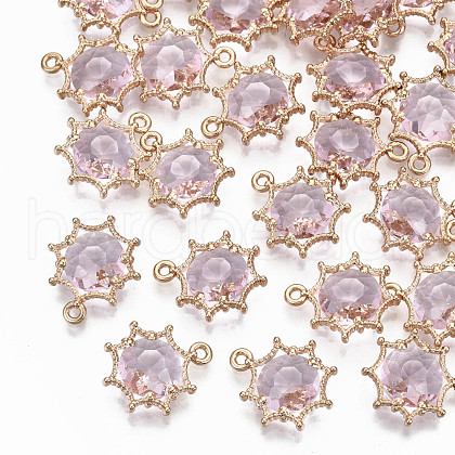 Faceted Glass Pendants X-GLAA-S191-002C-G-NR-1