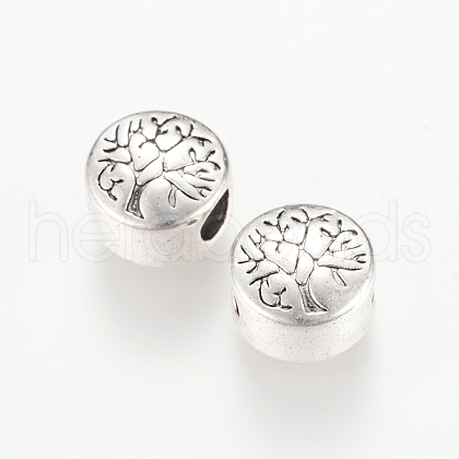 Tibetan Style Alloy European Beads X-TIBEB-Q067-25AS-NR-1