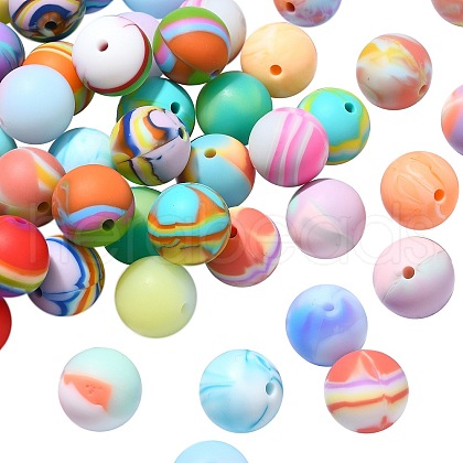 Round Silicone Focal Beads SIL-CJC0001-11A-1