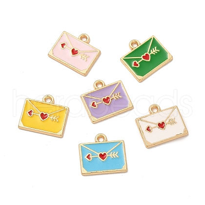 Alloy Enamel Pendants ENAM-M053-05G-1