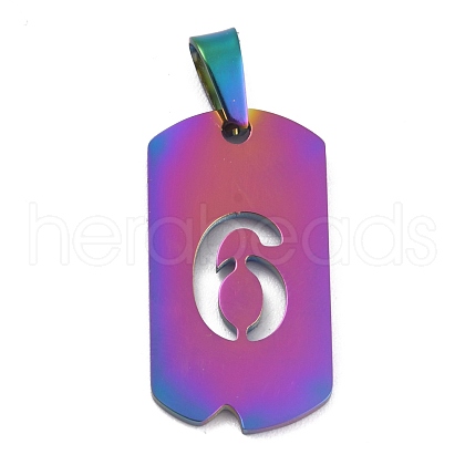 Ion Plating(IP) 304 Stainless Steel Pendants STAS-O127-A06-1