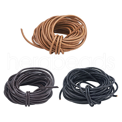  15Yards 3 Colors Cowhide Leather Cord WL-TA0001-02-1