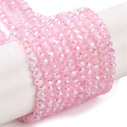 Baking Electroplate Glass Beads Strands X-DGLA-A039-J2MM-B16-1