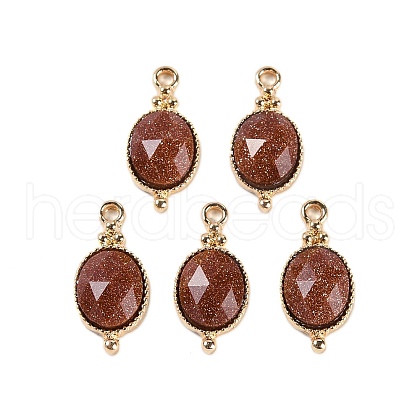 Synthetic Goldstone Faceted Pendans KK-L218-003G-06-1