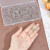 SOFPLATE 160Pcs 4 Style Brass Wine Glass Charm Rings KK-SP0001-33P-3