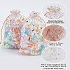 Beebeecraft 50Pcs Gold Stamping Moon & Star Organza Drawstring Gift Storage Bags OP-BBC0001-03C-01-6