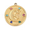 304 Stainless Steel Rhinestone Pendants STAS-I325-037G-02-1