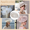 Linen Mini Hat Fascinator Base AJEW-WH0561-32D-6