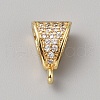 Brass Micro Pave Cubic Zirconia Tube Bails PHAR-WH0148-148G-1
