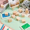 Square Grooved Wood Blocks for Stamp Carving WOOD-WH0022-67B-4