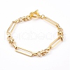 Brass Link Chain Bracelets BJEW-JB06016-1