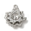 Rack Plating Brass Cubic Zirconia Pendants KK-M267-13P-1