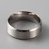 201 Stainless Steel Plain Band Ring for Men Women RJEW-WH0010-06G-MP-2