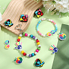 SUNNYCLUE 5 Styles Infantile Autism Theme Silicone Focal Beads SIL-SC0002-41-4