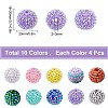 SUNNYCLUE 40Pcs 10 Style Resin Rhinestone Beads RESI-SC0002-31-2