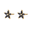 Cubic Zirconia Flower Stud Earrings FY1254-2-1