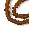 Frosted Transparent Glass Beads Strands GLAA-N016-4mm-01-3