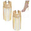 Brass Rhinestone Anklets AJEW-WH0542-75G-1