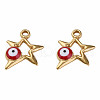 304 Stainless Steel Enamel Pendants STAS-N087-51-01G-2