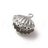 Brass Micro Pave Clear Cubic Zirconia Charms KK-Z112-32P-2