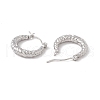 Non-Tarnish 304 Stainless Steel Twist Rope Chunky Hoop Earrings for Women EJEW-I267-04P-2