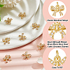 HOBBIESAY 8Pcs Rack Plating Brass Micro Pave Clear Cubic Zirconia Pendants FIND-HY0003-74-5