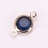 Brass Pave Glass Connector Charms FIND-WH0420-93KCG-06-1