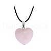 Natural Rose Quartz Charms HEAR-PW0001-057-08-1