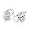 Brass Micro Pave Cubic Zirconia Lobster Claw Clasps ZIRC-O038-24P-2
