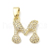 Brass Micro Pave Cubic Zirconia Pendants ZIRC-C012-01G-13-1
