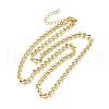 Brass Heart Link Chain Necklaces NJEW-M108-27G-2